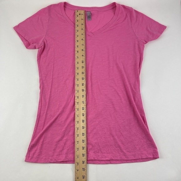 Next Level Apparel Tshirt Womens XL Pink Vneck Short Sleeve - Picture 5 of 7